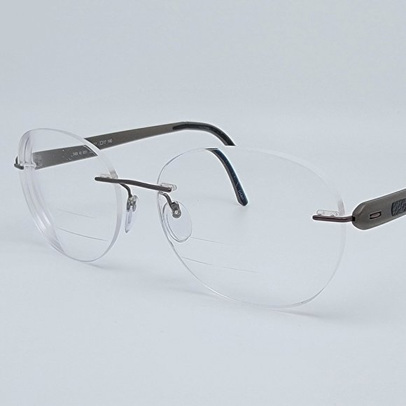 Post On Rimless Frame Silhouette | Accessories | Silhouette 548 40 605 Beige Carbon Fiber ...